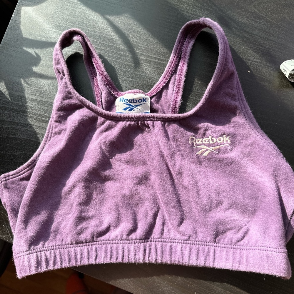 Vintage Made In USA Reebok Purple Sports Bra. So cute
